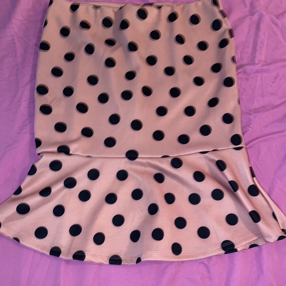 Polka dot pencil skirt
